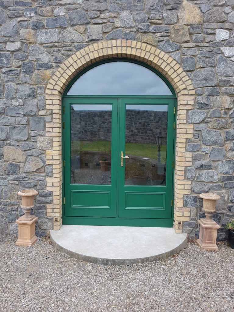 Traditional Door with Oval Skylight